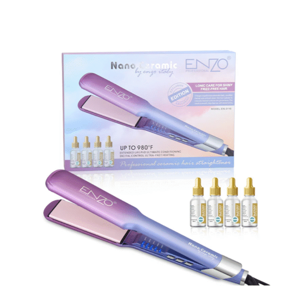 ENZO PROFESSIONAL Exclusive Nano Ceramic Hair Straightener (Model: EN-3116)