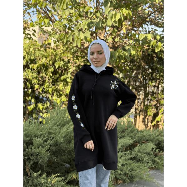 Trendy Embroidered Oversize Hoodie