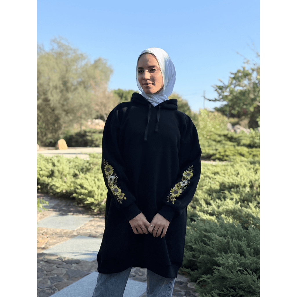 Trendy Flower Oversize Hoodie - Image 2